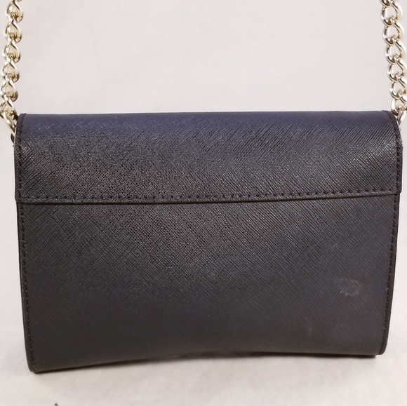 KATE SPADE NEW YORK DESIGNER MINIT PURSE GOLD CHAIN CROSSBODY TEXTURED LEATHER - Picture 4 of 9